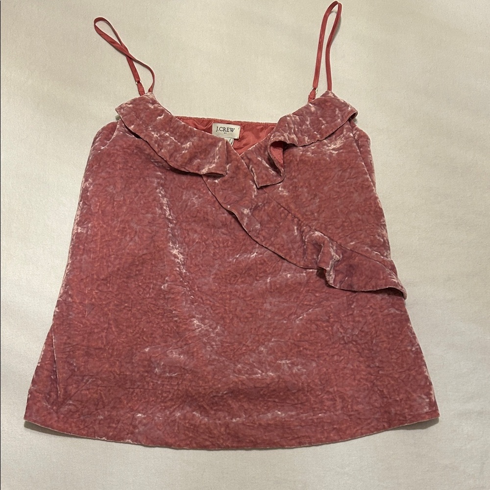 J. Crew Women's Rose Crushed Velvet Camisole